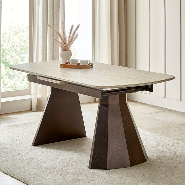 6-Seater Extendable Dining Table - Walnut